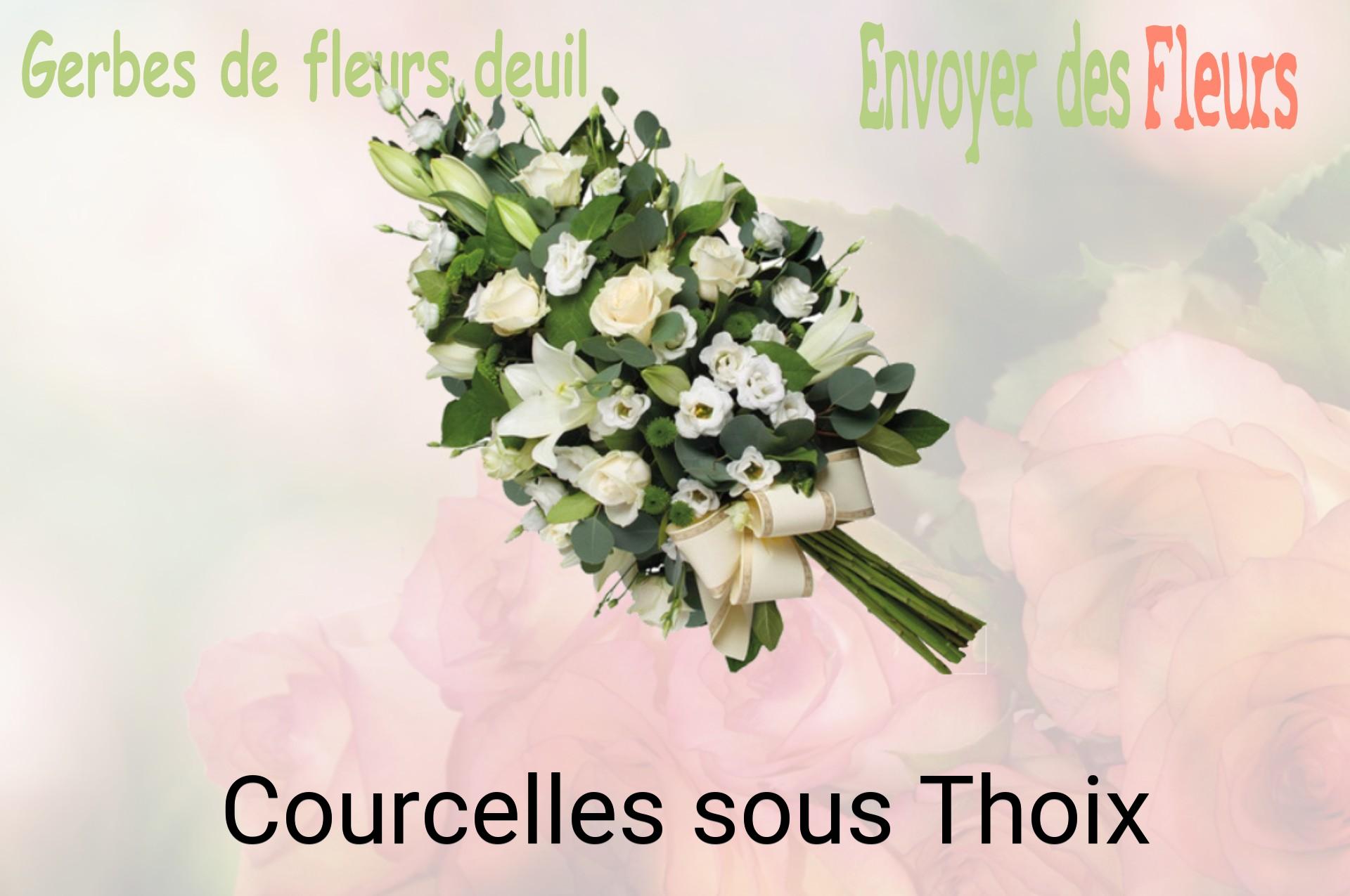 Gerbe de fleurs de deuil livrée à Courcelles-sous-Thoix